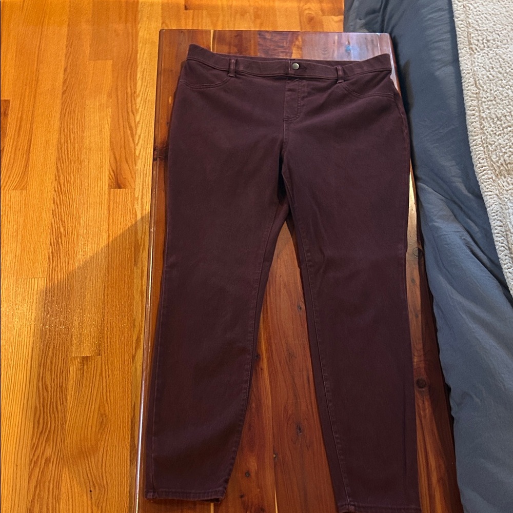 Time and Tru Men's Dark maroon skinny pants